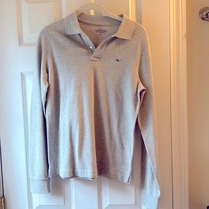 Vineyard Vines boy’s long-sleeved gray polo.